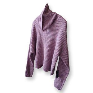 LUCKY BRAND  DUSTY PINK KNITTED TURTLE NECK SWEATER SIZE L